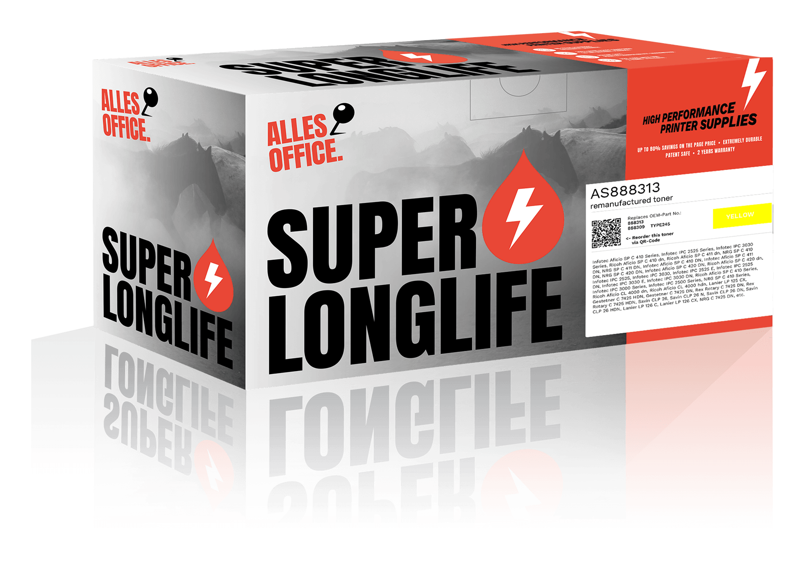 Superlonglife Ricoh 888313 / 888309 / TYPE245 Toner žluť