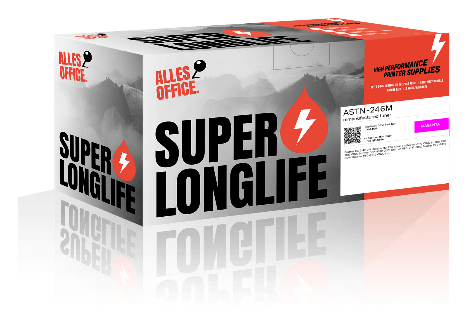 Superlonglife Brother TN-246M Toner purpurová