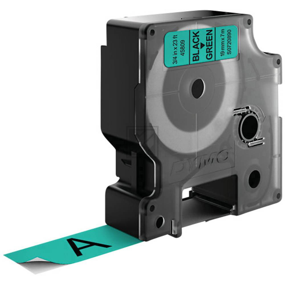 Dymo Schriftbandkassette schwarz/grün (45809)