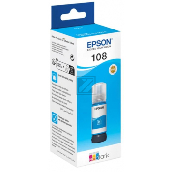 Epson Tintennachfüllfläschchen cyan (C13T09C24A, 108)