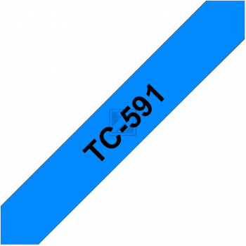 Brother Schriftbandkassette schwarz/blau (TC-591)