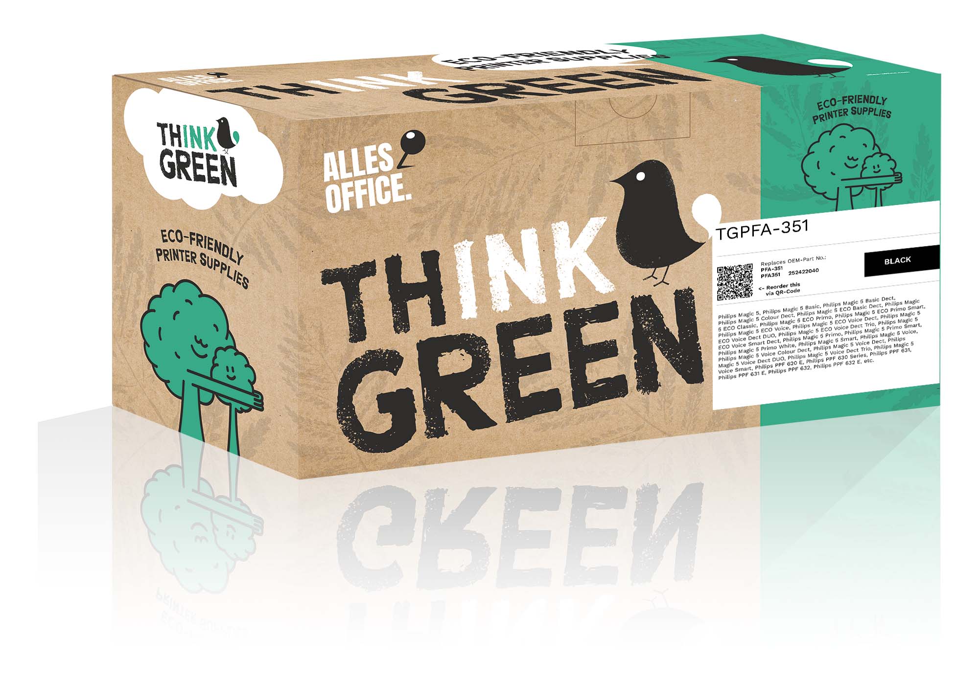 ThinkGreen Philips PFA-351 / PFA351 / 252422040 Thermorole černý
