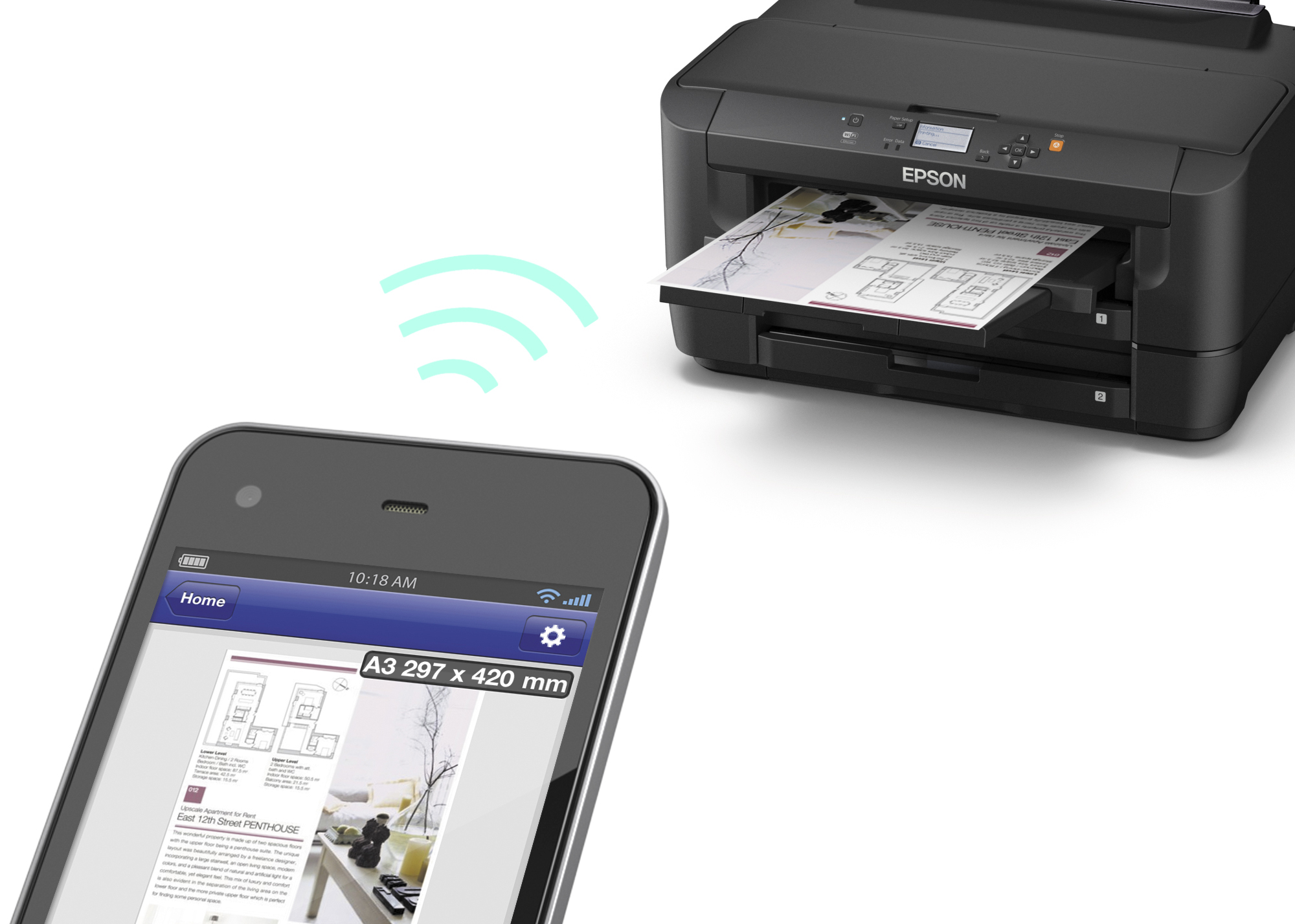 Epson WorkForce WF-7110DTW Tintenstrahldrucker Farbe 4800 x 2400 DPI A3 WLAN Epson WorkForce WF-7110DTW Tintenstrahldrucker Farbe 4800 x 2400 DPI A3 WLAN