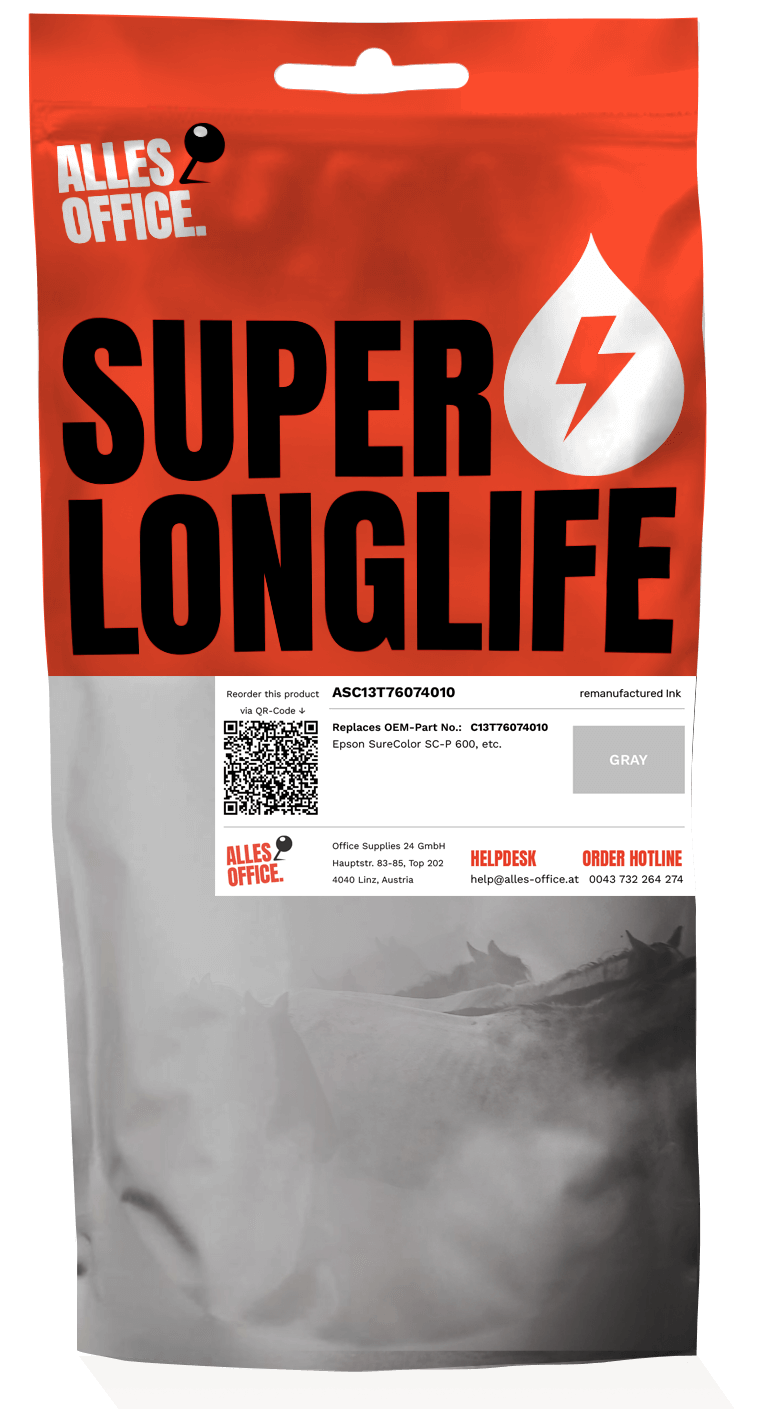 Superlonglife Epson C13T76074010 / T7607 Ink šedá