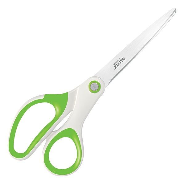 Nůžky Leitz WOW, titanové, 20,5 cm, zelené