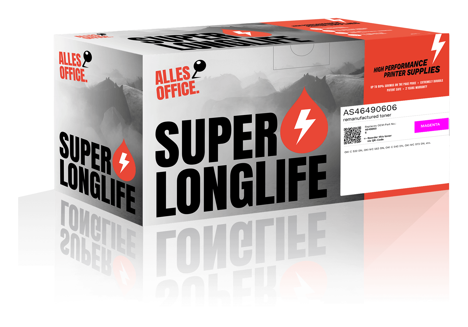 Superlonglife OKI 46490606 Toner purpurová