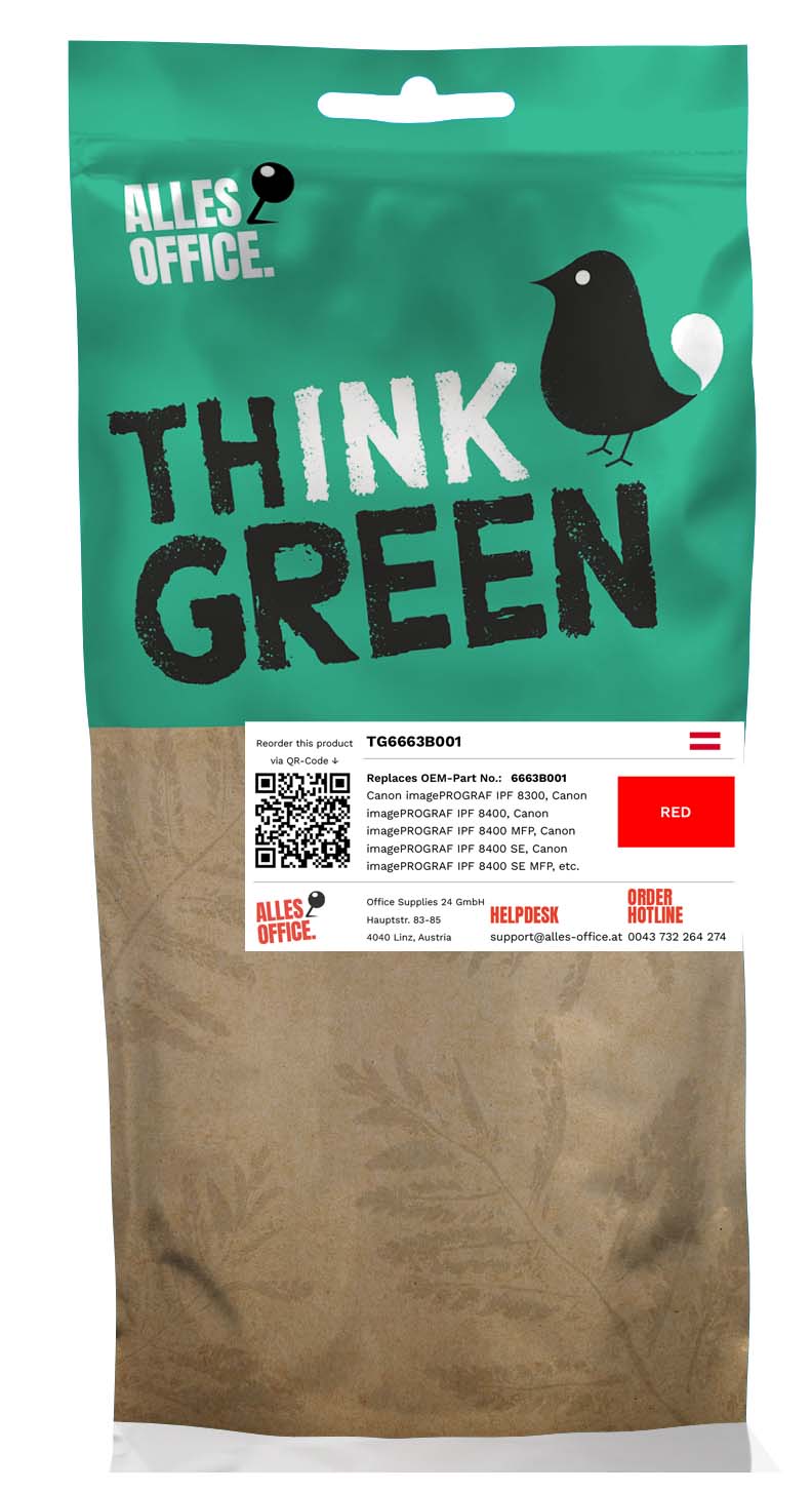 ThinkGreen Canon 6663B001 / PFI-306R Ink červený