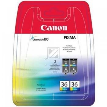 Canon Tintenpatrone 2 x 3-farbig (1511B018, CLI-36)