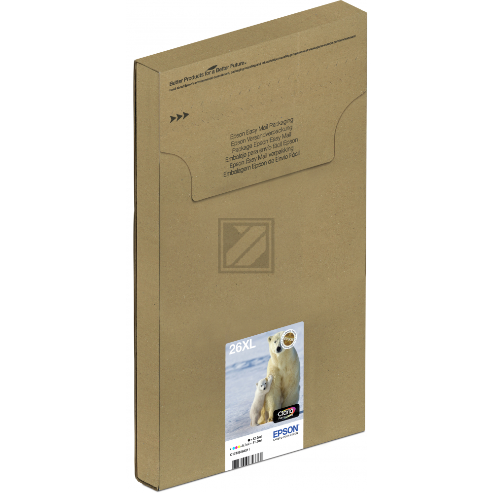 Epson Tintenpatrone (EasyMail) gelb, magenta, schwarz, cyan HC (C13T26364511, T2636)
