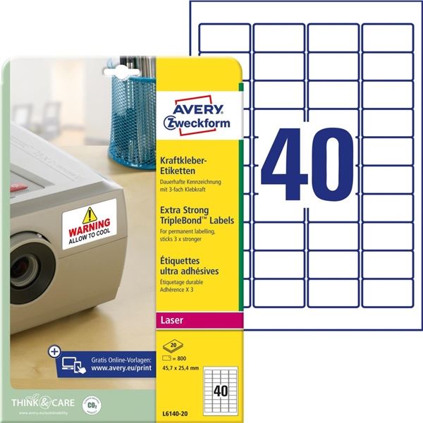 Etik.ochran.manipul.Avery Zweckform-bílé,800ks