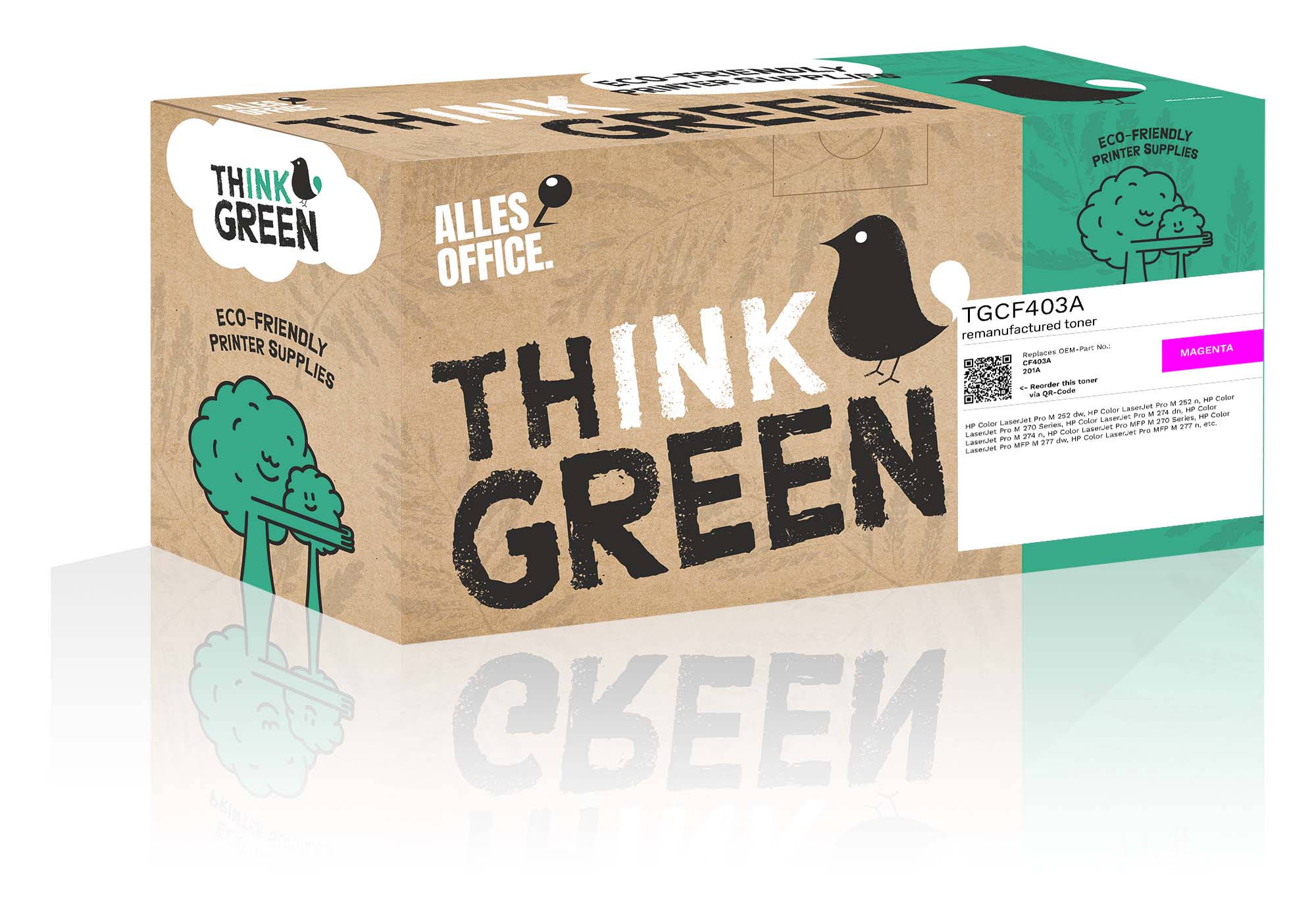 ThinkGreen HP CF403A / 201A Toner purpurová