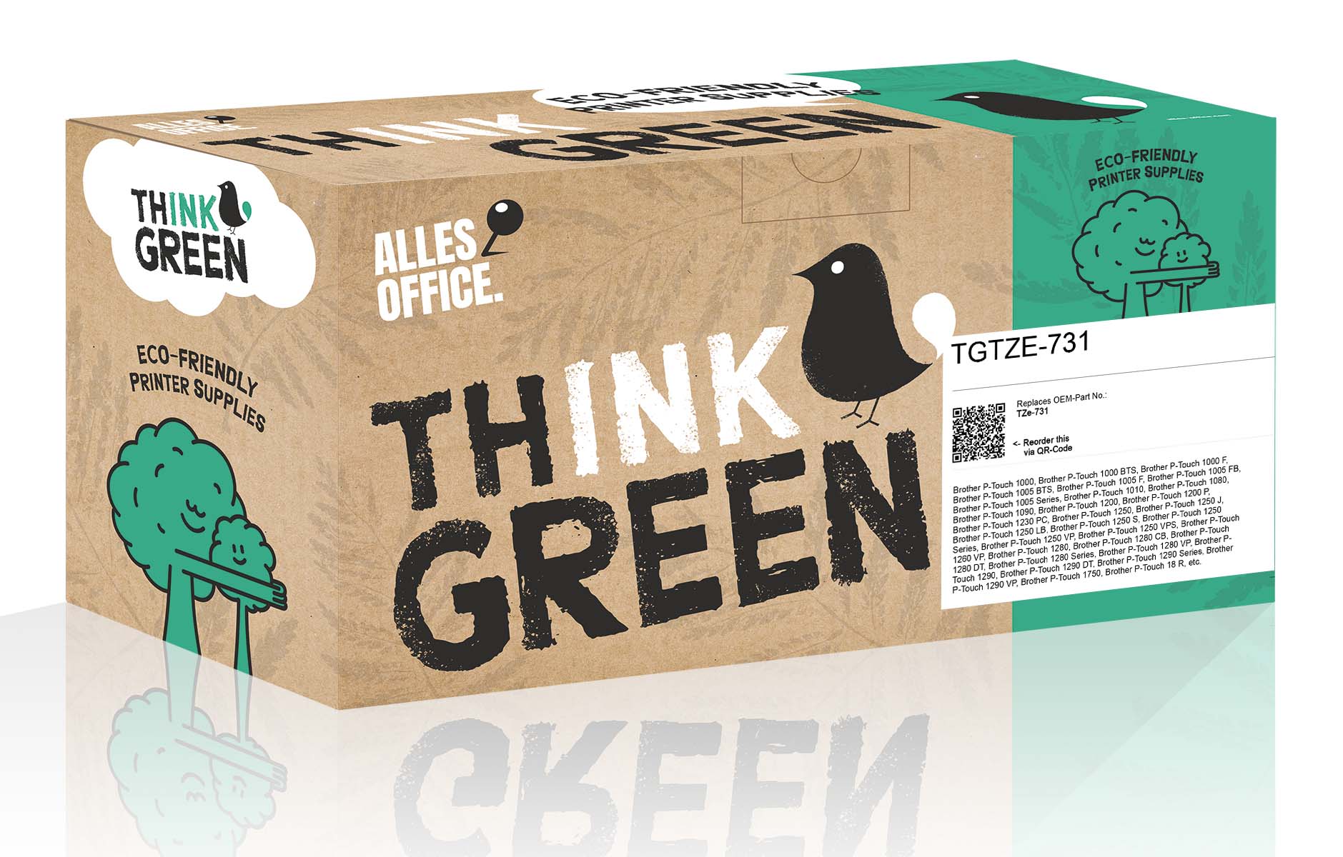 ThinkGreen Brother TZe-731 Páska černá, zelená
