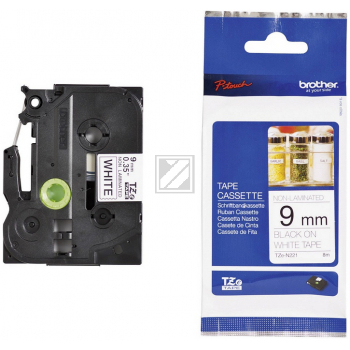 Brother Schriftbandkassette schwarz/weiß (TZE-N221)