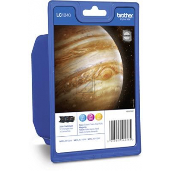 Brother Tintenpatrone gelb, magenta, cyan (LC-1240RBWBP)