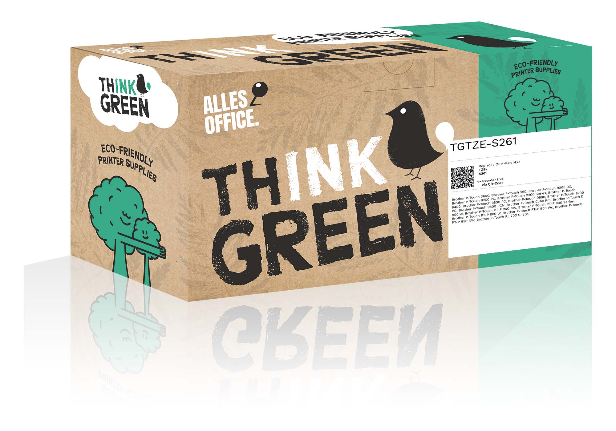 ThinkGreen Brother TZE-S261 Páska černobílé