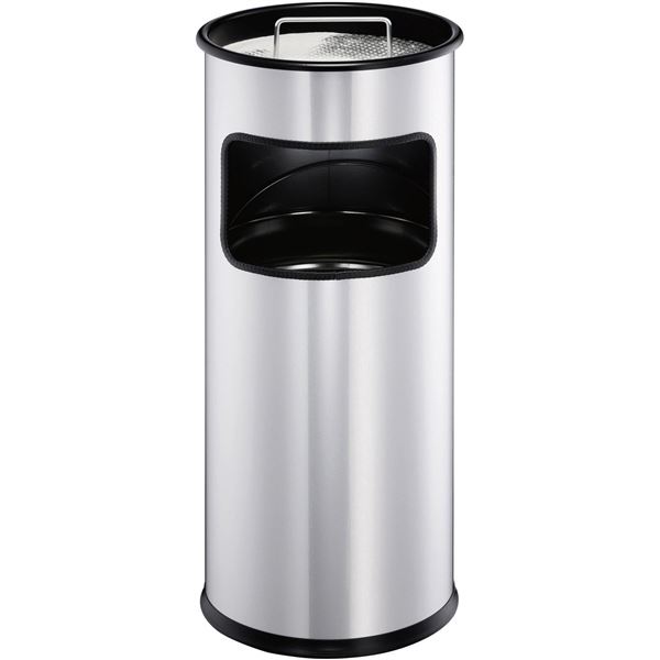 Odpadkový koš s popelníkem Durable 17 l, nerez