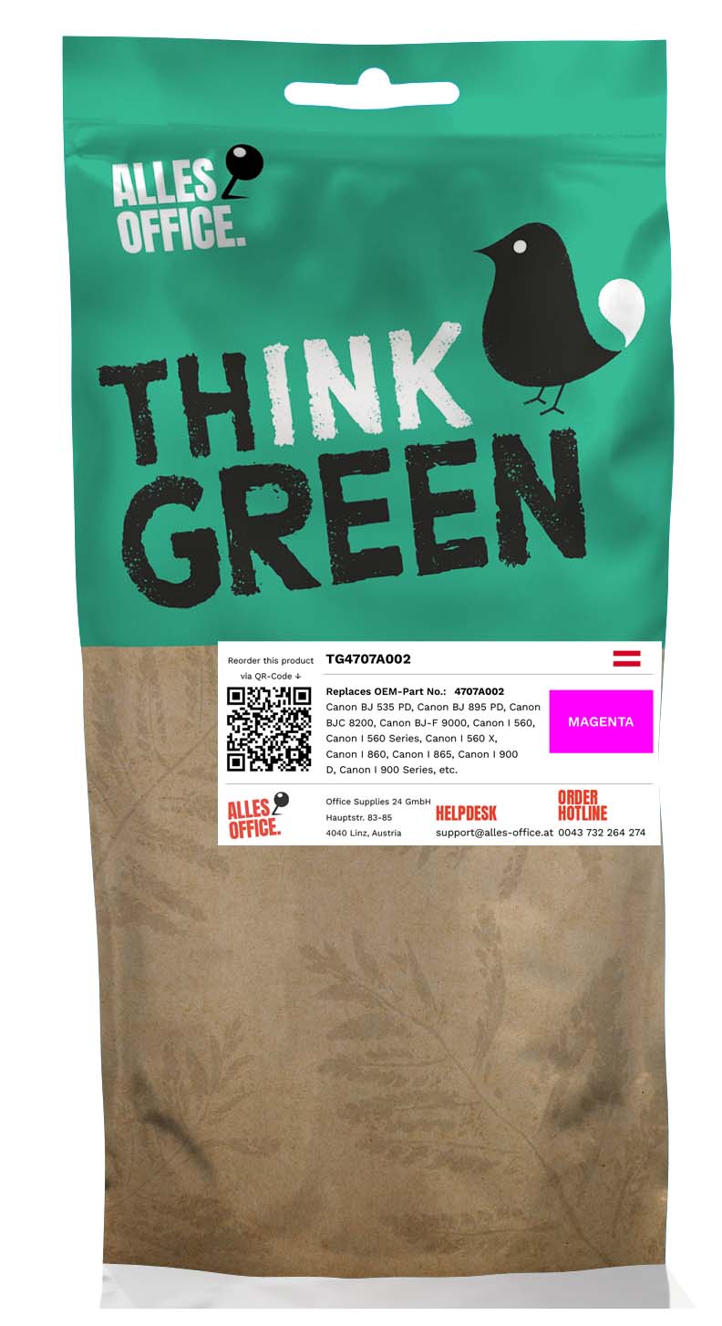 ThinkGreen Canon 4707A002 / BCI-6M Ink purpurová
