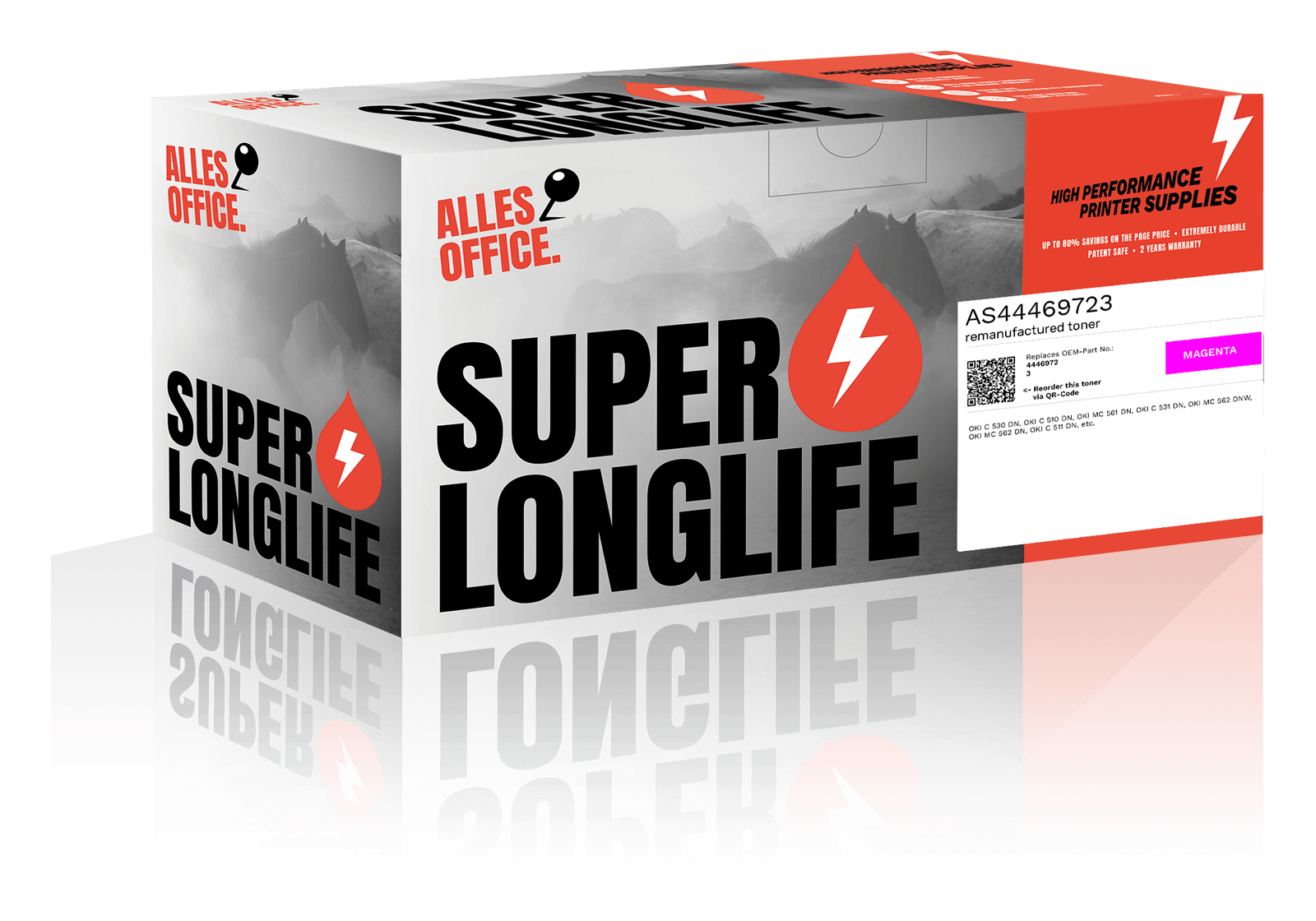 Superlonglife OKI 44469723 Toner purpurová