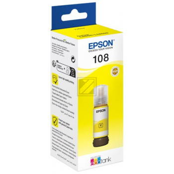 Epson Tintennachfüllfläschchen gelb (C13T09C44A, 108)