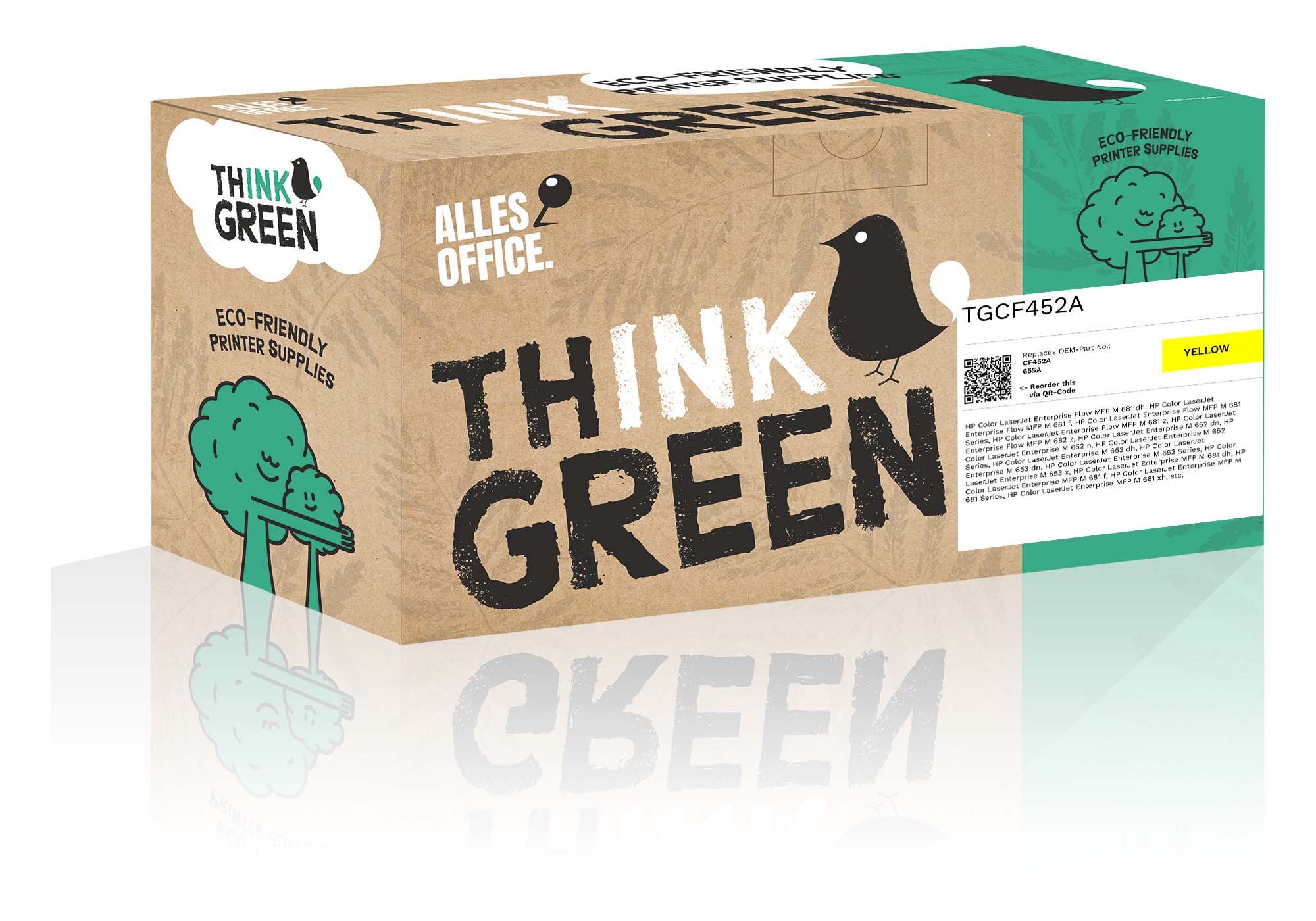 ThinkGreen HP CF452A / 655A Toner žluť