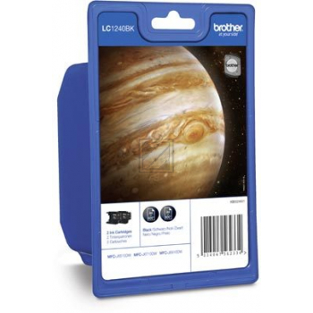 Brother Tintenpatrone 2 x schwarz (LC-1240BKBP2)