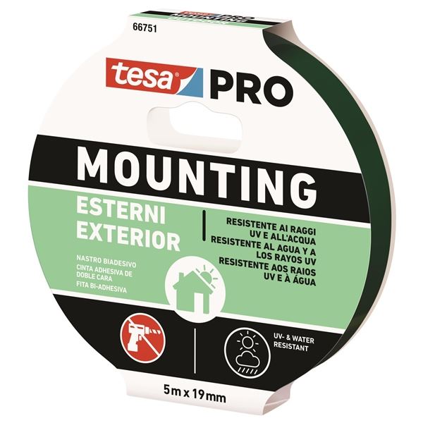 Montážní páska Tesa PRO, venkovní, 19 mm x 5 m