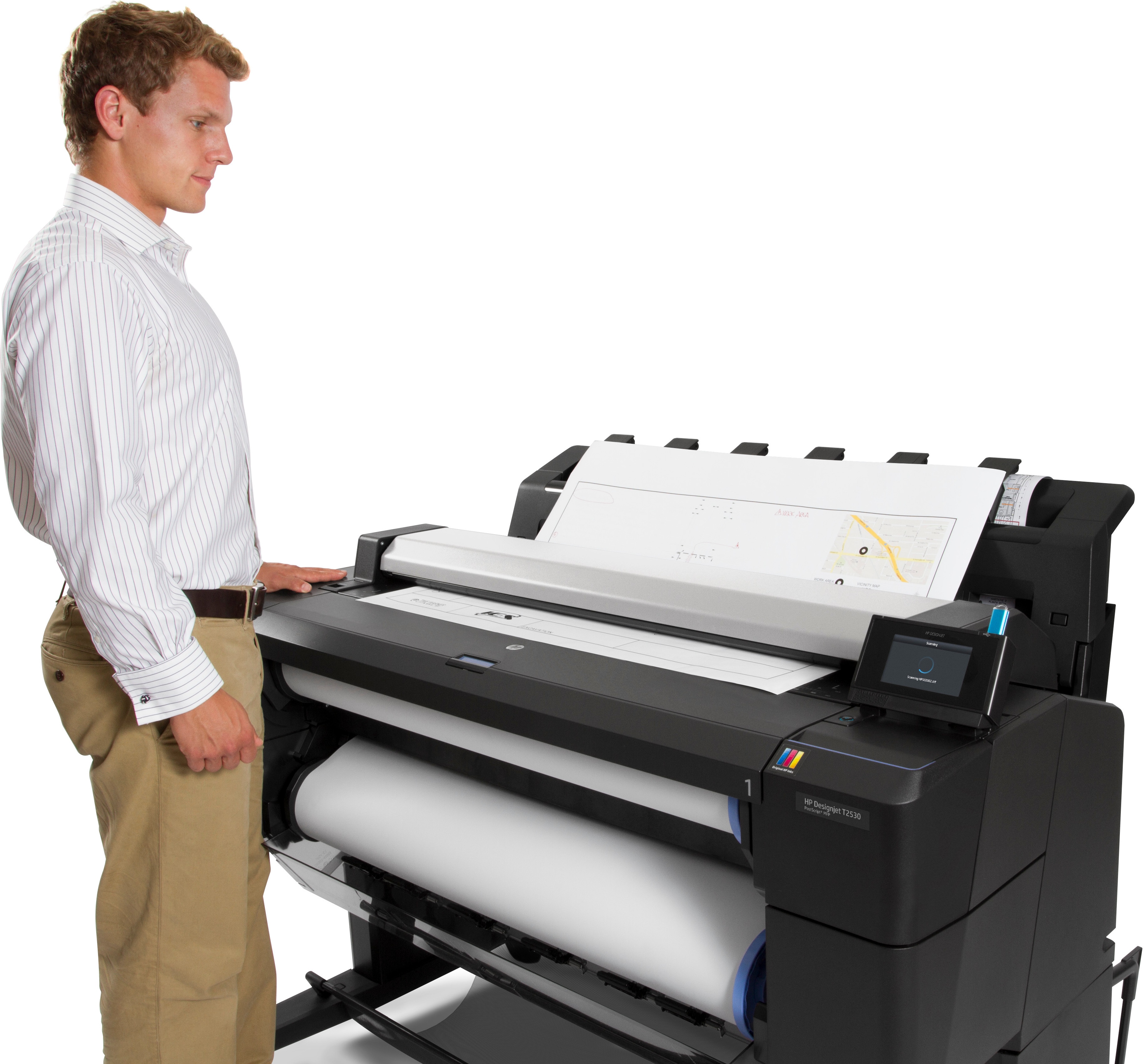 HP Designjet T2530 Großformatdrucker Thermal inkjet Farbe 2400 x 1200 DPI A0 (841 x 1189 mm) Eingebauter Ethernet-Anschluss