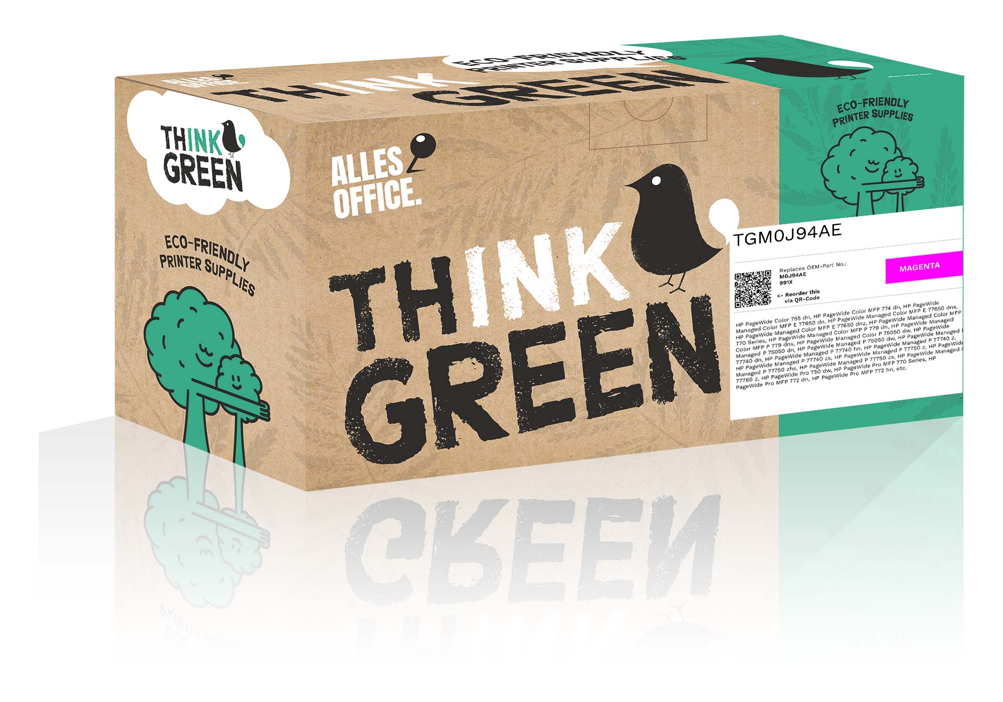 ThinkGreen HP M0J94AE / 991X Ink purpurová