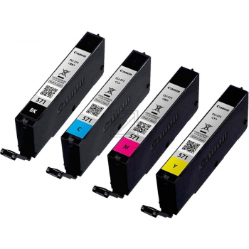 Canon Tintenpatrone gelb, magenta, schwarz, cyan (0386C005, CLI-571BK, CLI-571C, CLI-571M, CLI-571Y)