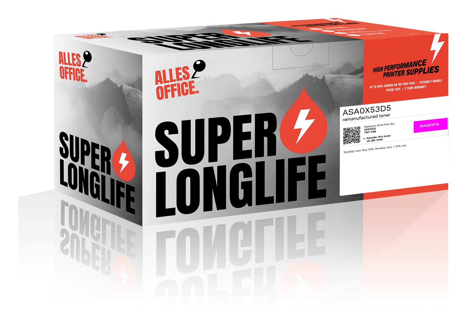 Superlonglife Develop A0X53D5 / TNP-51M Toner purpurová
