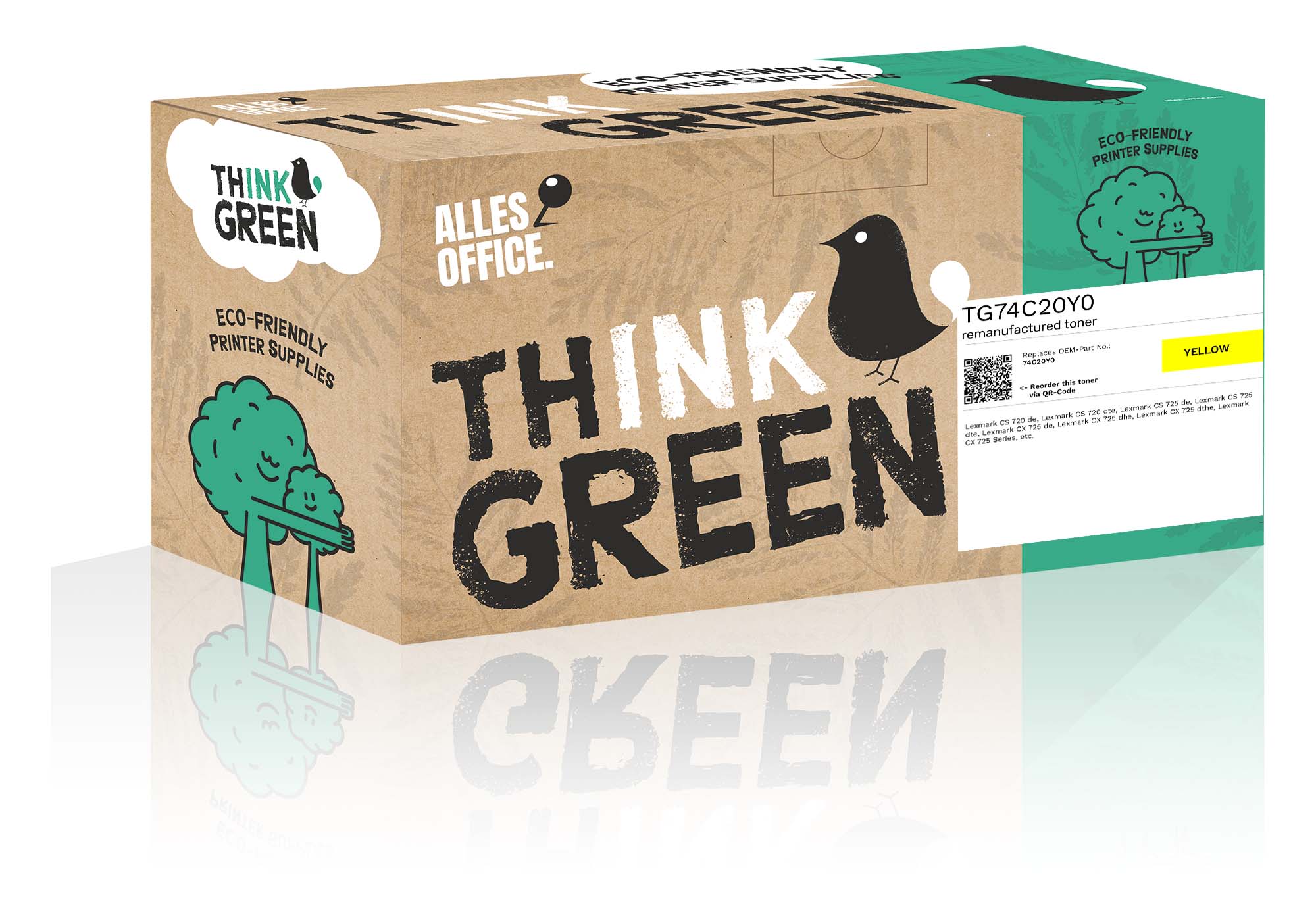 ThinkGreen Lexmark 74C20Y0 Toner žluť