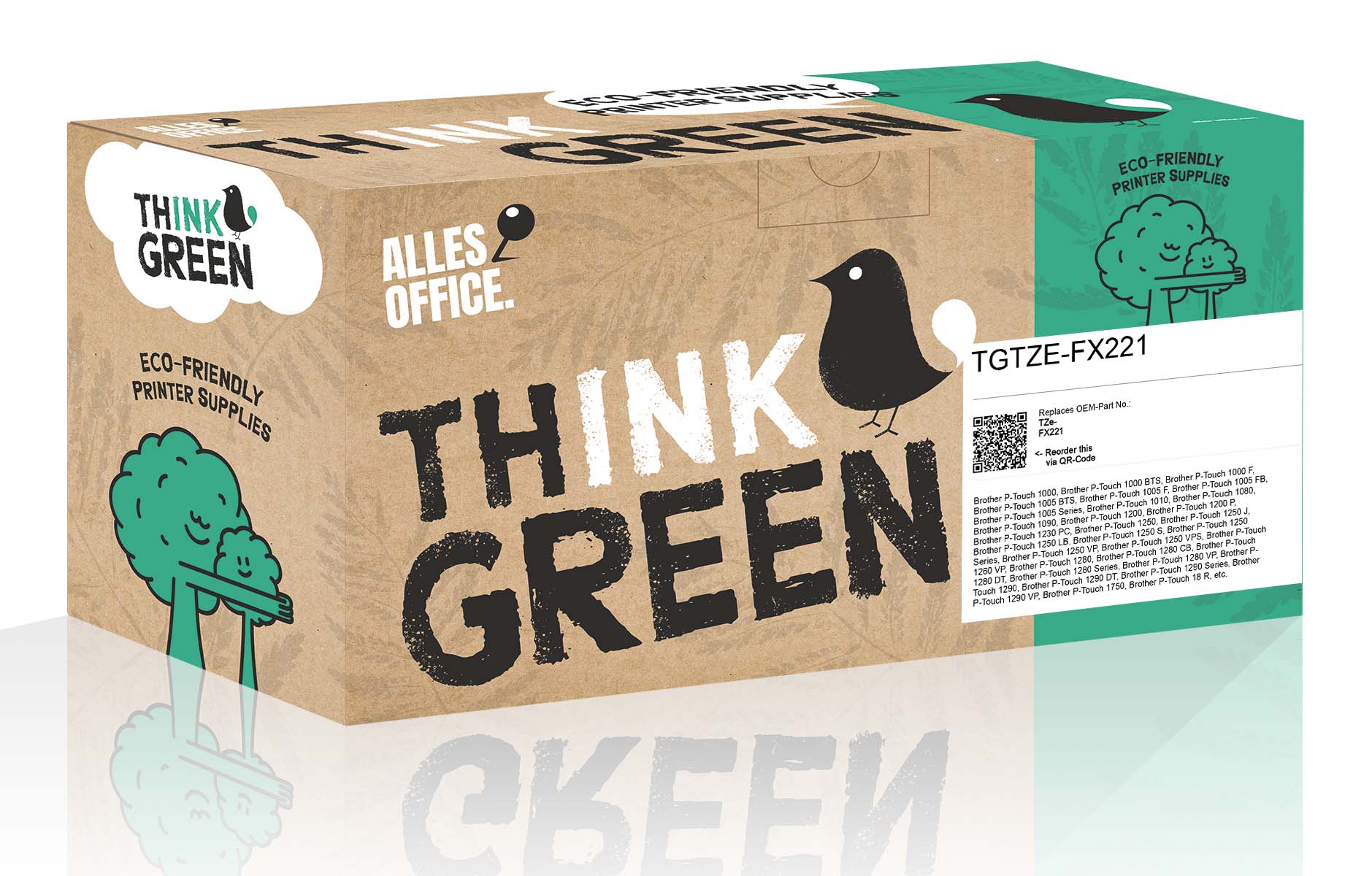 ThinkGreen Brother TZe-FX221 Páska černobílé
