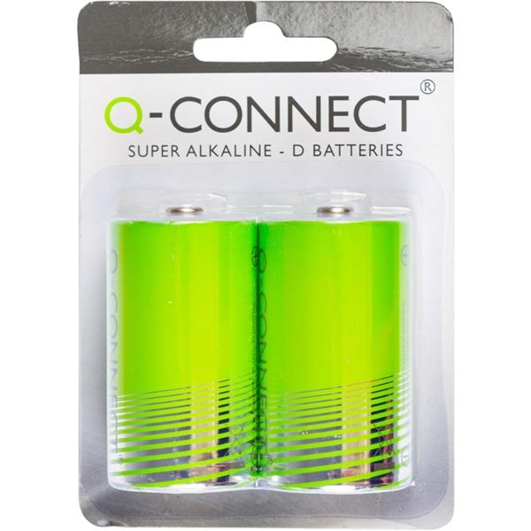 Alkalické baterie Q-Connect MN1300, LR20, D, 2 ks