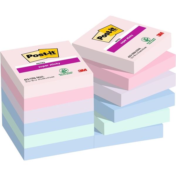 Bloček Post-it Sticky, 47,6 x 47,6 mm,SOULFUL,12ks