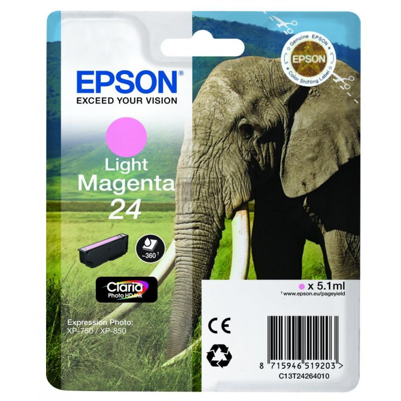 Original Epson C13T24264012 / 24 Tinte magenta hell