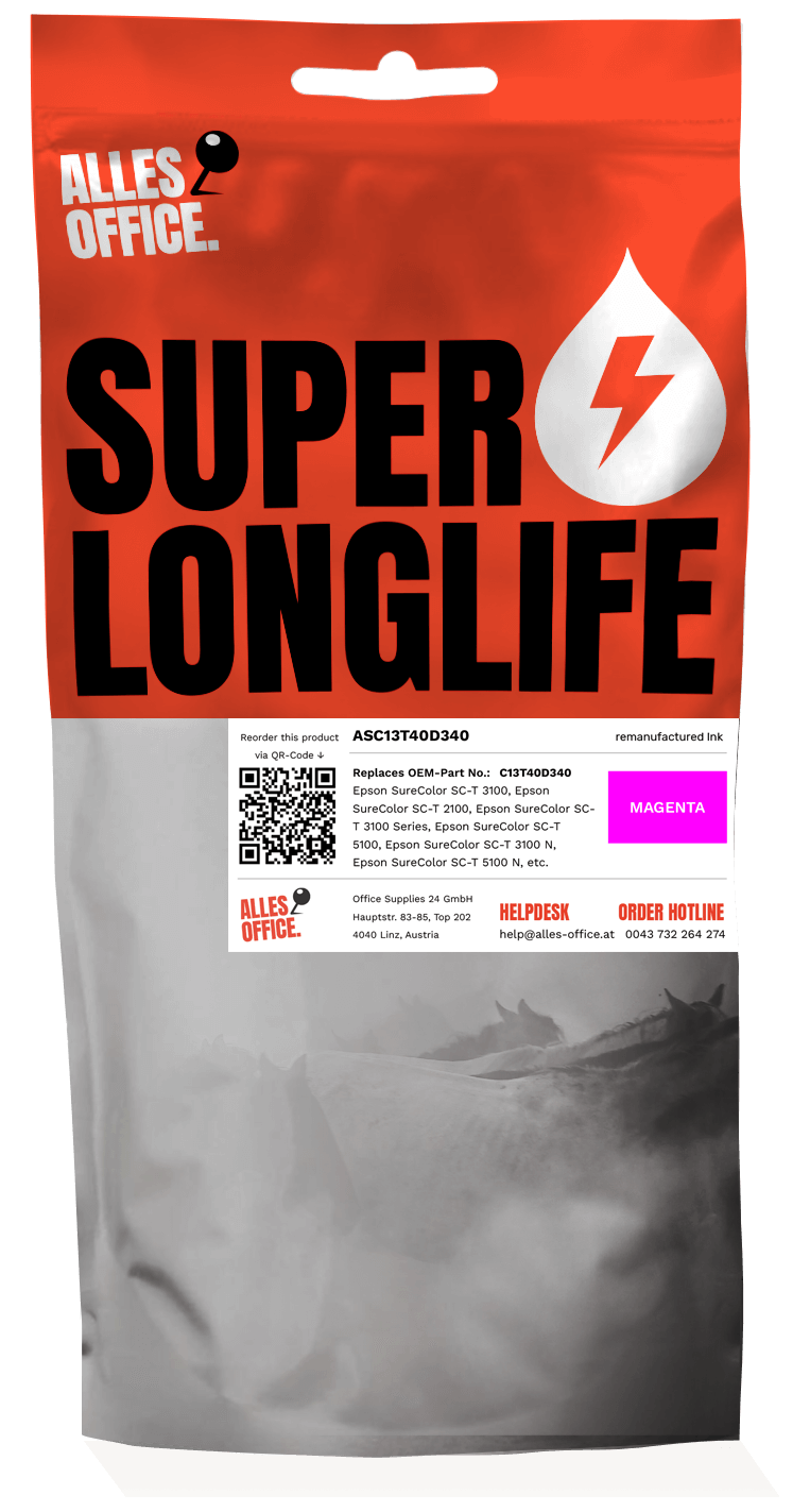 Superlonglife Epson C13T40D340 / T40 / T40D Ink purpurová
