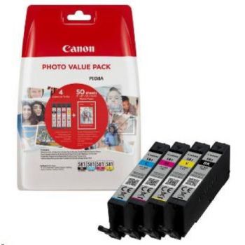 Original Canon 2106C006 / CLI-581 Tinte schwarz, cyan, magenta, gelb - 4 Stück