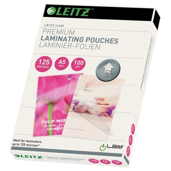 Laminovací fólie Leitz, A5, 2x125 mic,lesk, 100 ks