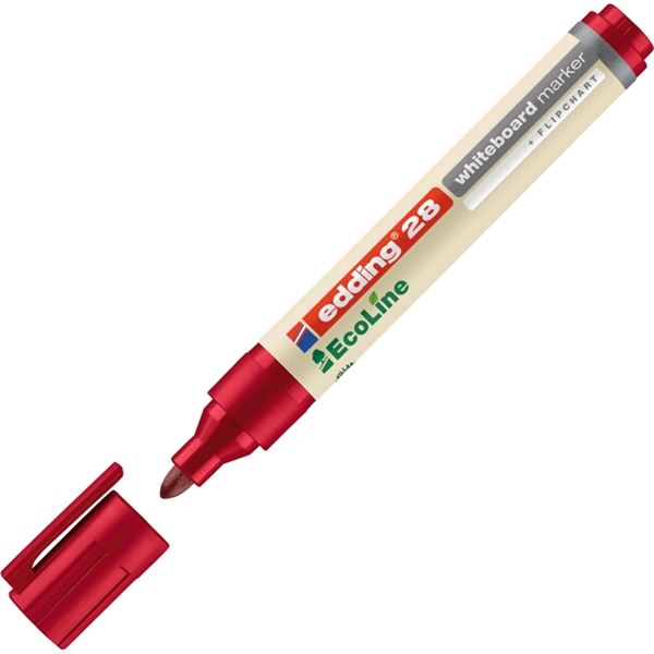 Popisovač na bílé tabule Edding Ecoline 28, červe.
