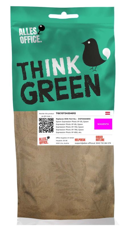 ThinkGreen Epson C13T24334012 / 24XL Ink purpurová