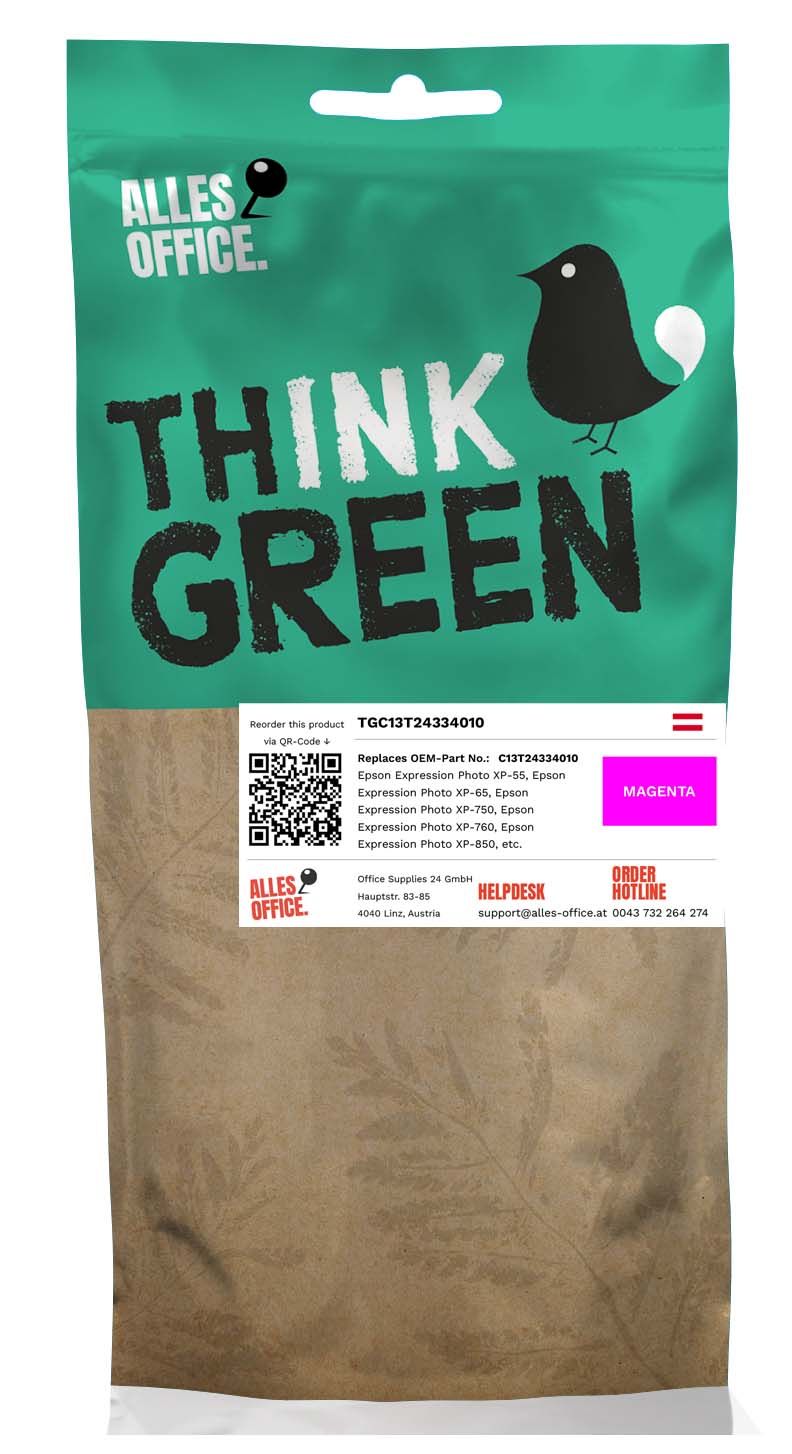 ThinkGreen Epson C13T24334010 / 24XL Ink purpurová