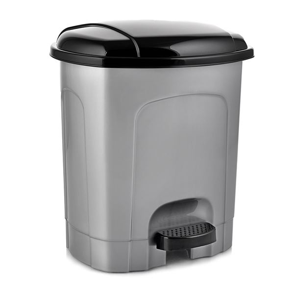 Odpadkový koš Orion - plastový, nášlapný,šedá,21 l