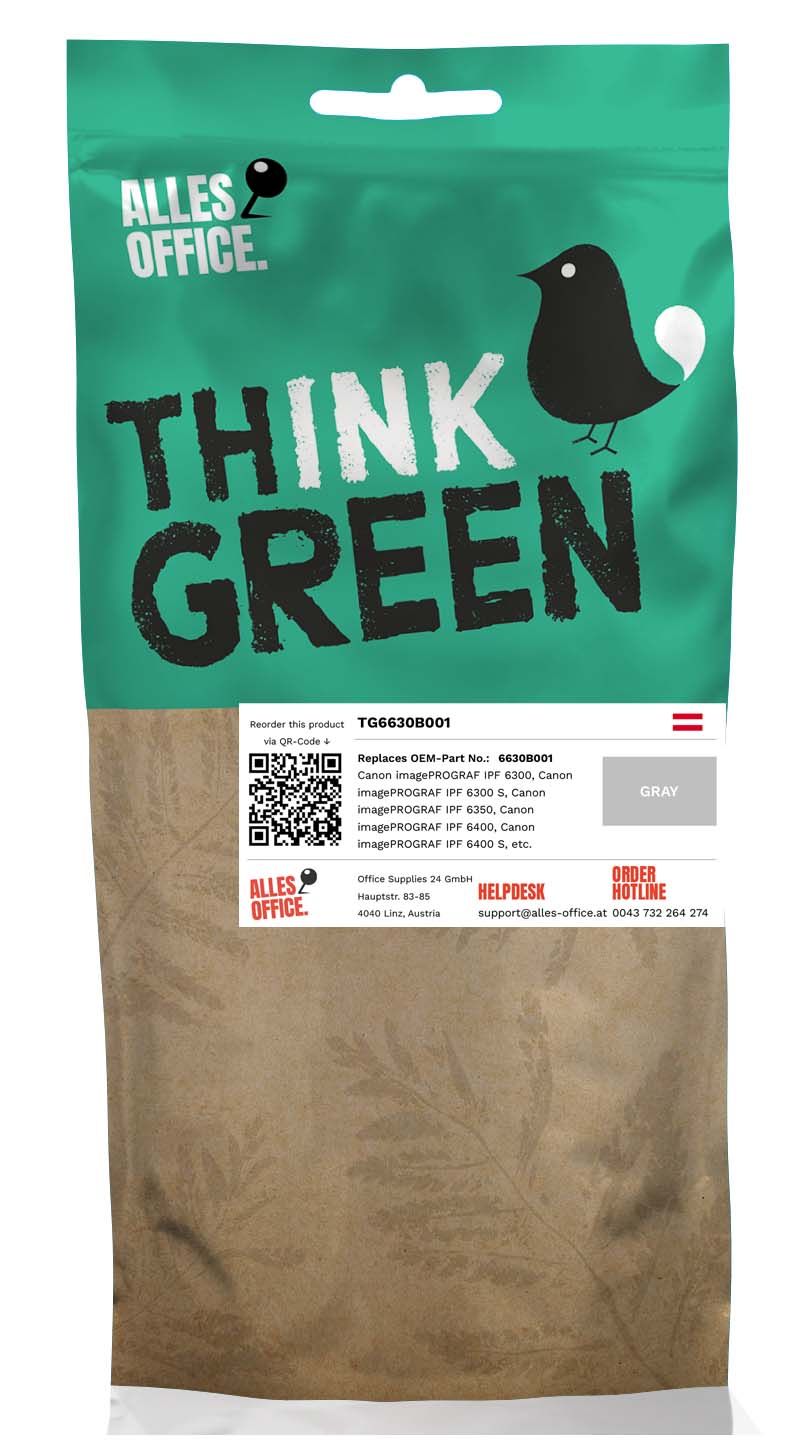 ThinkGreen Canon 6630B001 / PFI-106GY Ink šedá