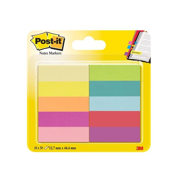 Bločky Post-it značkovací,12,7 x 44,4 mm,10 barev