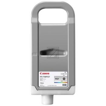 Original Canon 6691B001 / PFI-706PGY Tinte grau hell