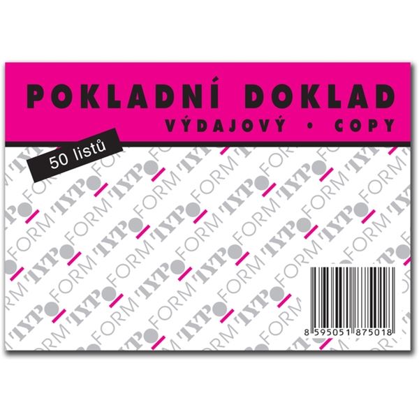 Výdajový pokladní doklad A6, 50 listů