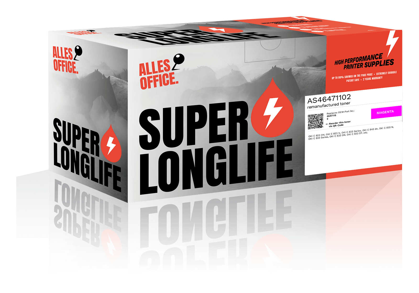 Superlonglife OKI 46471102 Toner purpurová