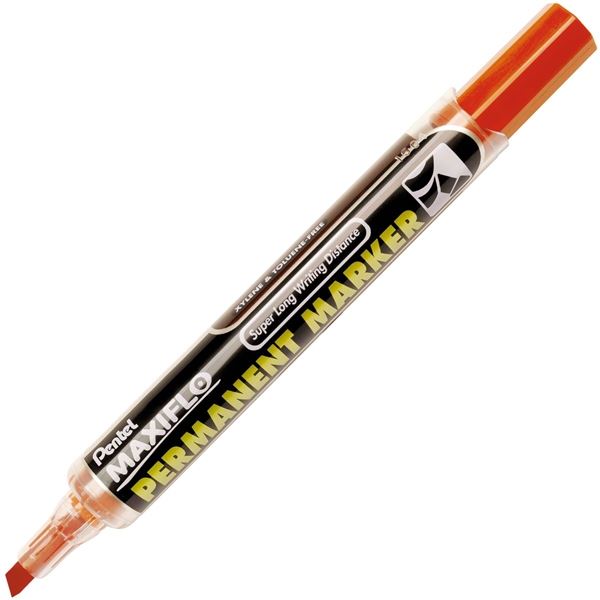 Permanentní popisovač Pentel NLF60, červený