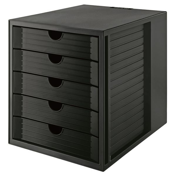 Zásuvkový box HAN Systembox, ECO, 5 zásuvek, černý