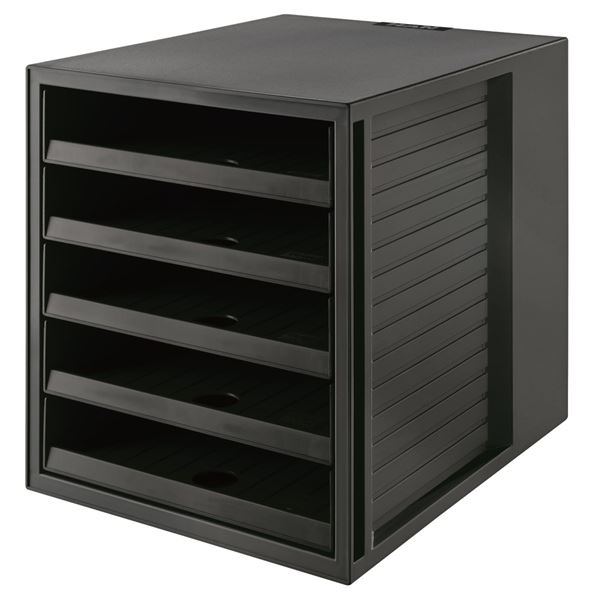 Zásuvkový box HAN, ECO, 5 zásuvek, černý